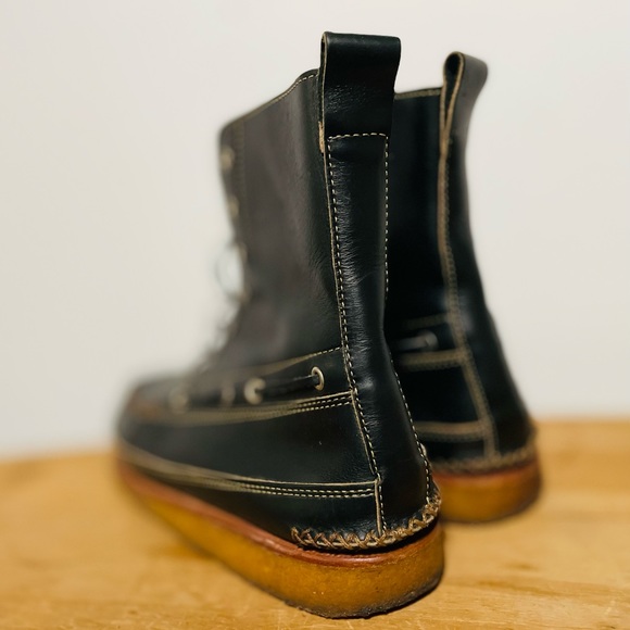 Men’s LL BEAN SIGNATURE CREPE SOLE MOC TOE BOOTS 10D - Picture 2 of 4